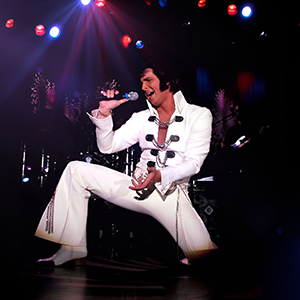 Promotional poster for A Rockin’ Elvis Christmas starring Jay Dupuis, live at Hard Rock Casino Biloxi on December 13, 2025.