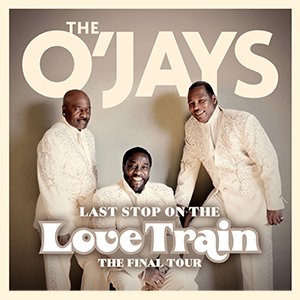 The O’Jays Last Stop on the Love Train Final Tour promotional poster for live concert at Beau Rivage Casino Biloxi on November 29, 2025.