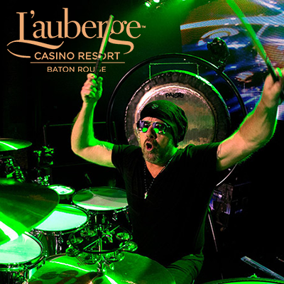 Jason Bonham’s Led Zeppelin Evening promotional image for live rock tribute concert at L’Auberge Casino Baton Rouge on Saturday May 30 with showtime at 8:00 PM featuring the legendary drummer performing iconic Led Zeppelin music as part of Gulf Coast casino entertainment.