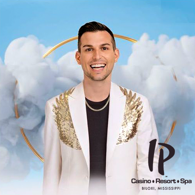 Matt Fraser promotional image for live psychic medium show on Friday May 1 2026 at 8:00 PM featuring America’s top psychic medium delivering a powerful night of emotional readings spiritual insight and audience connection as part of Gulf Coast casino entertainment.