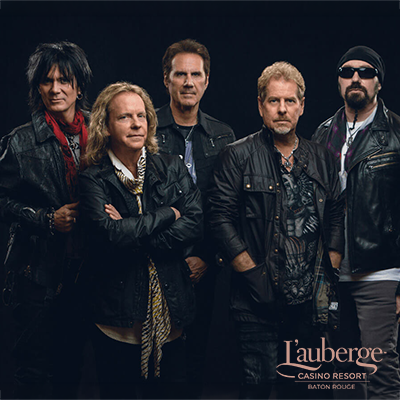 Night Ranger live in concert at L Auberge Casino Baton Rouge on June 5 2026 at 8 00 PM performing their classic rock hits in Baton Rouge Louisiana.