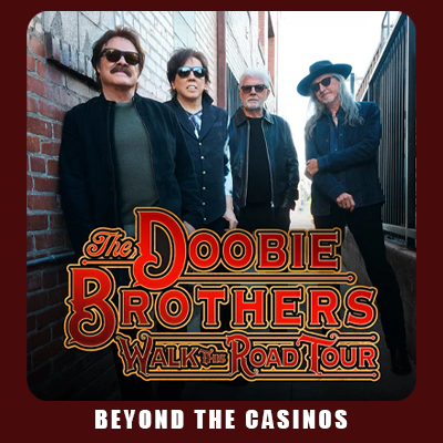 The Doobie Brothers Walk This Road Tour concert promotional image for October 16 2026 at Mississippi Coast Coliseum Biloxi Mississippi