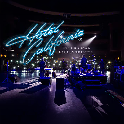 Hotel California Eagles tribute concert promotional image advertising the July 10 2026 performance at L Auberge Casino and Hotel Baton Rouge Louisiana