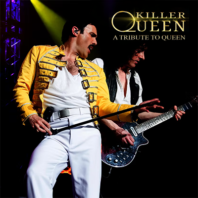 Killer Queen tribute band concert promotional image for October 23 2026 at L’Auberge Casino Hotel Baton Rouge Louisiana