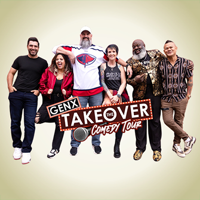 GenX Takeover Comedy Tour promotional image featuring multiple comedians for September 19 2026 show at IP Casino Resort Spa Biloxi Mississippi