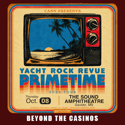 Yacht Rock Revue Primetime live at The Sound Amphitheater Gautier Mississippi October 8, 2026, yacht rock concert Mississippi Gulf Coast entertainment event