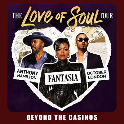 The Love of Soul Tour featuring Fantasia Anthony Hamilton and October London at Mississippi Coast Coliseum Biloxi Mississippi February 20, 2027, R&B soul concert Gulf Coast entertainment event